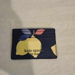 kate spade navy lemon print cardholder